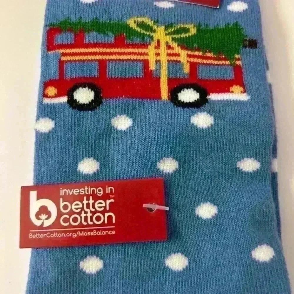 NWT Dress Socks Fire truck Bus Tree Novelty Holiday Men 10-13 Cleversocks